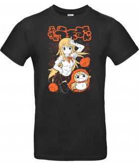 Футболка Чорний з принтом «Umaru Doma - Himouto! Umaru-Chan»