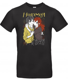 Футболка Чорний з принтом «Horimiya - Kyouko Hori and Izumi Miyamura»