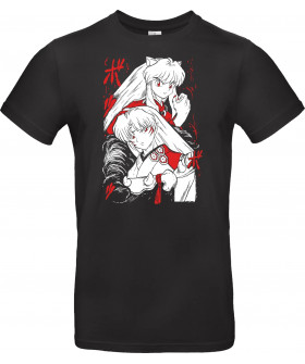 Футболка Чорний з принтом «Inuyasha And Sesshomaru - Inuyasha»