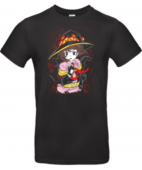 Футболка Чорний з принтом «Megumin - Konosuba»