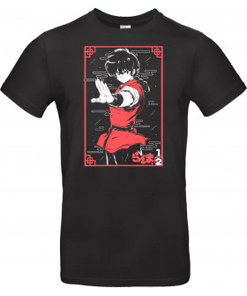 Футболка Чорний з принтом «Ranma Saotome Boy - Ranma ½»