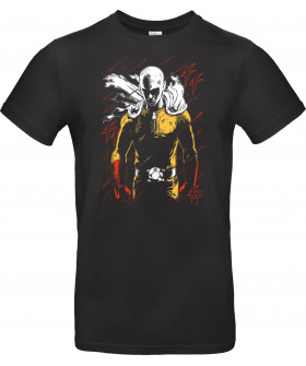 Футболка Чорний з принтом «Saitama - One Punch Man»