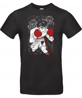 Футболка Чорний з принтом «Ippo Makunouchi - Hajime no Ippo»