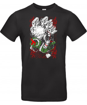 Футболка Чорний з принтом «Katsuki Bakugo - Academia»