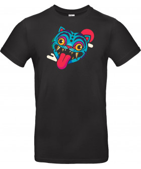 Футболка Сірий з принтом «Cosmic cat Spirit Design»