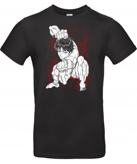 Футболка Чорний з принтом «Baki Hanma - the Grappler»