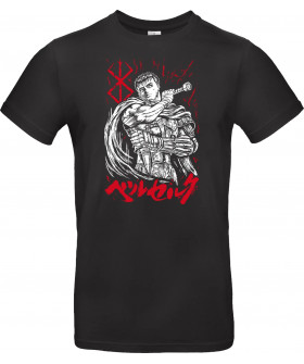 Футболка Чорний з принтом «Berserk - Guts»