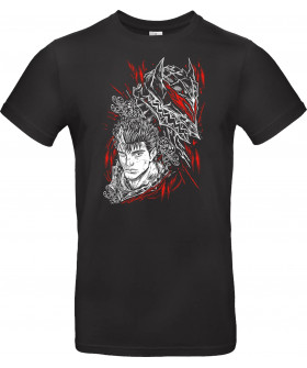 Футболка Чорний з принтом «Berserk - Guts The Black Swordsman»