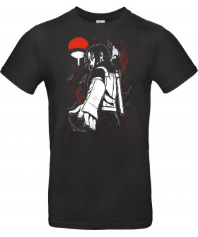 Футболка Чорний з принтом «Itachi Uchiha - Shinobi Shippuden»