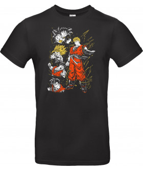 Футболка Чорний з принтом «Son Gohan Ball - Dragon Z»