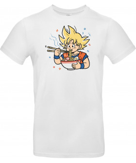 Футболка Білий з принтом «goku ramen»