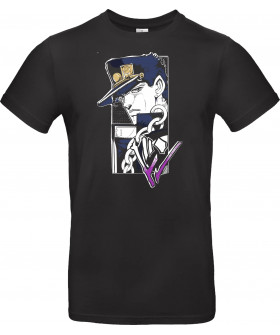 Футболка Чорний з принтом «Jotaro Kujo: Star Platinum's Power»