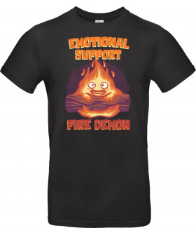 Футболка Чорний з принтом «Emotional Support Fire Demon»
