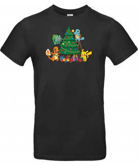 Футболка Білий з принтом «Pocket Christmas Tree Helpers - Festive Kanto Starters Design»
