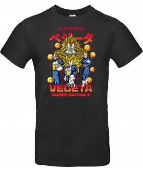Футболка Чорний з принтом «Vegeta Ssj3»