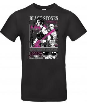 Футболка Сірий з принтом «Black Stones»