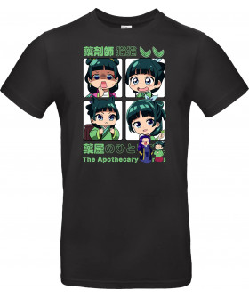 Футболка Чорний з принтом «Chibi Maomao»