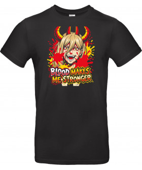 Футболка Чорний з принтом «Blood Makes Me Stronger»