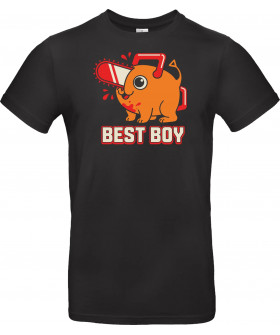 Футболка Чорний з принтом «Best Boy Pochita Chainsaw Devil Cute»