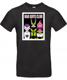 Футболка Темно-синій з принтом «Bad Guys Club Retro Anime Villains Graphic»