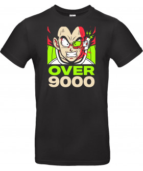 Футболка Чорний з принтом «Over 9000»
