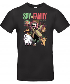 Футболка Білий з принтом «Spy x Family Anya & pets»