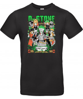 Футболка Чорний з принтом «Dr Stone»