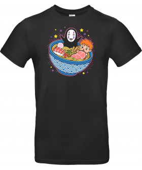 Футболка Сірий з принтом «Spirited Ramen Party»
