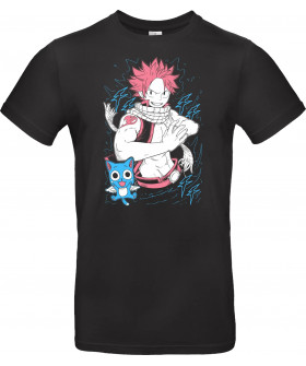 Футболка Чорний з принтом «Natsu Fairy Dragneel - Tail»