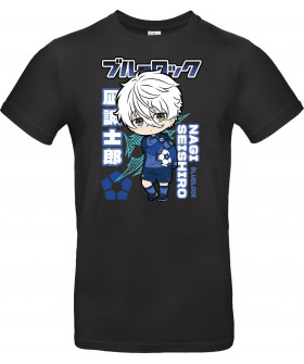 Футболка Чорний з принтом «Nagi – Chibi Genius»