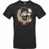 Унісекс чорна футболка з аніме-принтом «Chibi Gaara Sand Defense - Distorted Gaze Anime Tee Design»