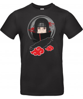 Футболка Чорний з принтом «Itachi Uchiha & the Crows - Akatsuki Genjutsu Graphic»