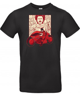 Футболка Чорний з принтом «AKIRA Legacy - Kaneda's Bike and Tetsuo's Fury Anime»