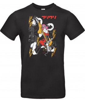 Футболка Чорний з принтом «Haruko Haruhara - FLCL»