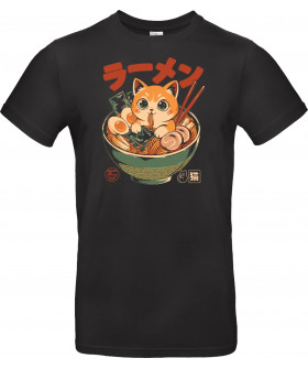 Футболка Чорний з принтом «My Ramen Cat»