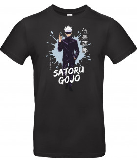 Футболка Чорний з принтом «Gojo Satoru: Domain Expansion»