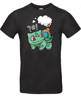 Футболка Сірий з принтом «BOOOOMBASAUR»