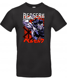 Футболка Темно-синій з принтом «Guts Berserker Rage»