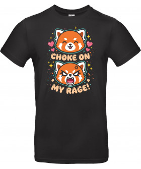 Футболка Чорний з принтом «Aggretsuko: Choke On My Rage»