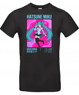 Футболка Чорний з принтом «Cyber Pop: Hatsune Miku Future Sounds»