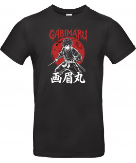 Футболка Чорний з принтом «Gabimaru The Hollow: Blood Moon Silhouette»