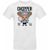 Унісекс біла футболка з аніме-принтом «Cotton Candy Lover: Kawaii Chopper Graphic»