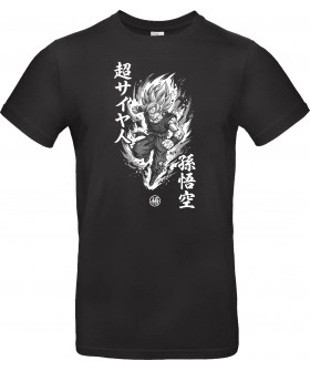 Футболка Чорний з принтом «Ascended Warrior: Instinct Ink Graphic»