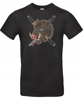 Футболка Чорний з принтом «Beast of the Blades: Neo-Traditional Boar»