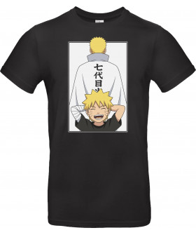 Футболка Чорний з принтом «The Hokage's Dream: From Outcast to Legend»