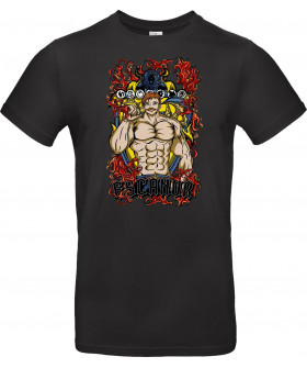 Футболка Білий з принтом «Escanor Flame King»