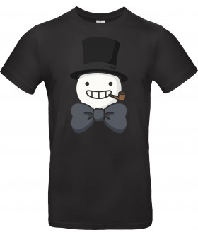 Футболка Чорний з принтом «The Dapper Scarecrow: Minimalist Turnip»