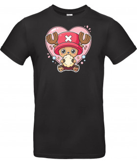 Футболка Чорний з принтом «Sweet Shock: Chopper's Cotton Candy Love»