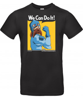 Футболка Темно-синій з принтом «We Can Do It!»