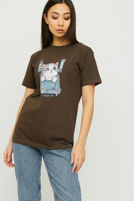 Футболка Boyfriend / дихаючий принт /